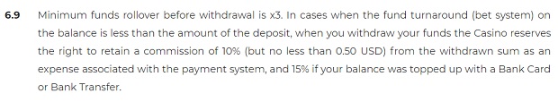 Alf Casino fine for withdrawal